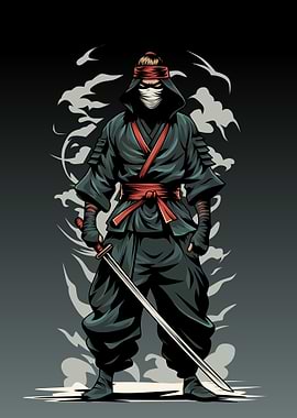 Ninja Warrior Illustration