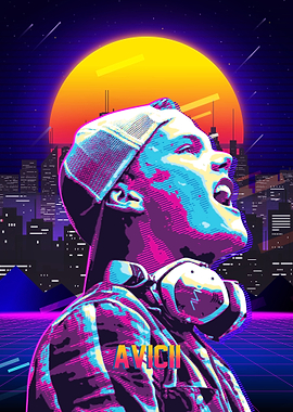 Avicii Retro Poster