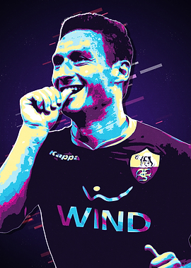 Totti Roma Soccer Player Portrait