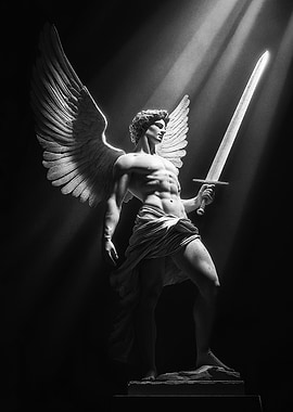 Icarus Fallen Angel With Sword