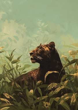 Black Panther in Jungle
