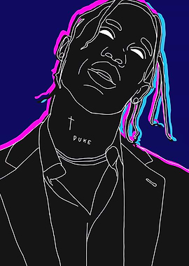 Travis Scott Line Art