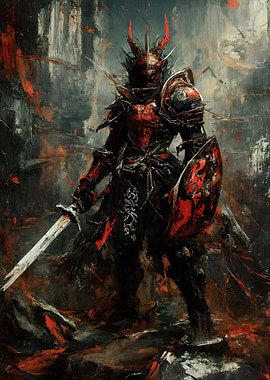 Dark Knight in Red Armor