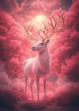 Golden Antlered Deer