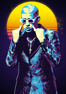 Bad Bunny Retro Art