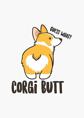 Corgi Butt Illustration