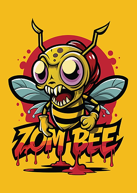 Zombie Bee Illustration