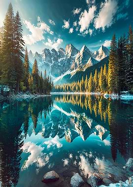Mountain Lake Reflection