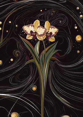 Orchid in Northern Lights