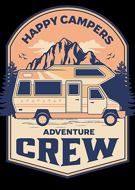 Happy Campers Adventure Crew Nature and Camping Fans