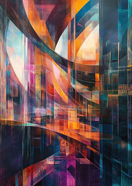 Abstract Geometric Painting