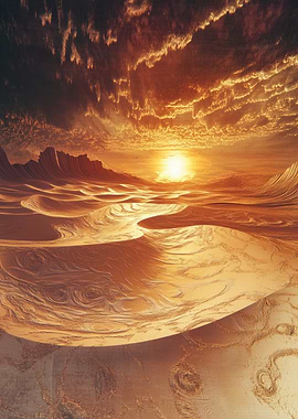 Desert Sunset Landscape