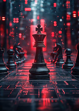 Black King Chess Piece