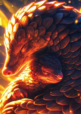 Pangolin Family Portrait