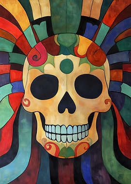Colorful Sugar Skull