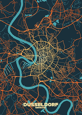 Dusseldorf City Map