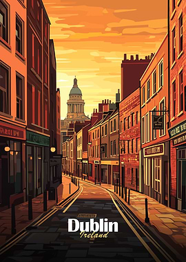 Dublin Cityscape Illustration