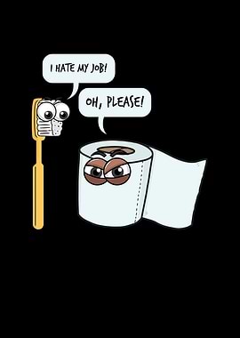 Toothbrush and Toilet Paper Comic