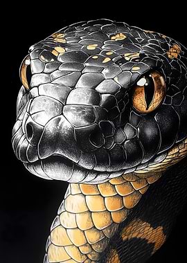 Black and Gold Snake