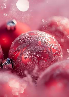 Red Glitter Christmas Ornament