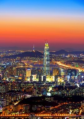 Seoul Skyline at Dusk