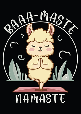 Llama Yoga Namaste