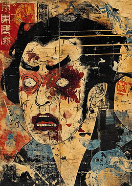 Japanese Horror Art Print