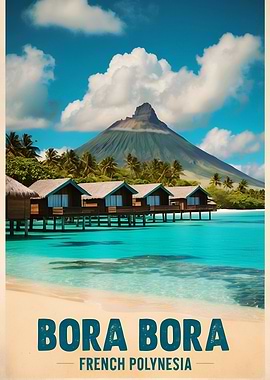 Bora Bora Travel Poster