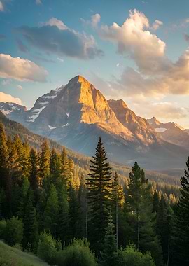 Mountain Sunset Landscape