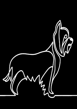 Yorkshire Terrier Line Art