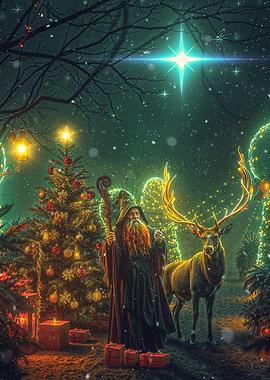Winter Wizard & Reindeer