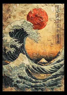 Great Wave, Vintage Style