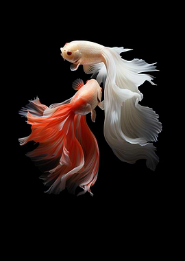 Two Siamese Fighting Fish