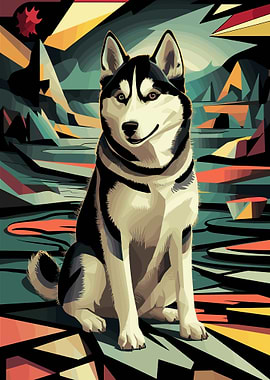 Husky in Geometric Landscape