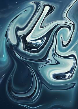 Abstract Blue Swirls