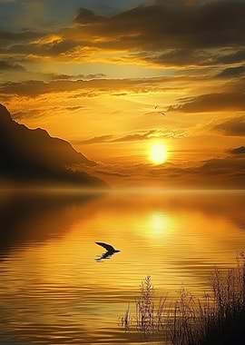 Golden Sunset Landscape