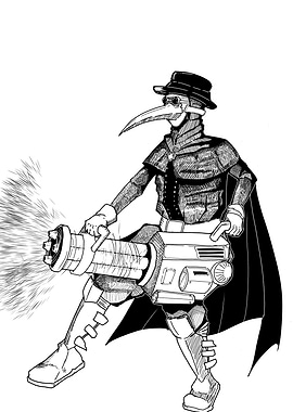 Plague Doctor with Gun