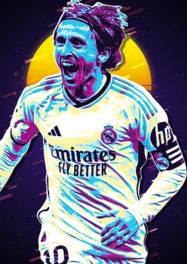 Luka Modric Retro Art