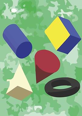 Geometric Shapes on Green