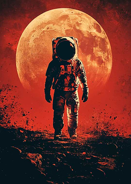 Astronaut on Red Planet