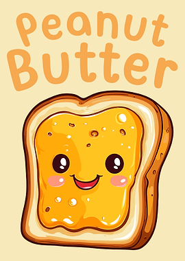 Cute Peanut Butter Toast