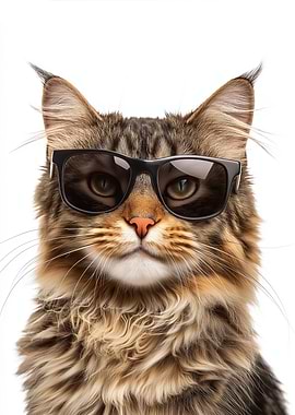 Cool Maine Coon Cat in Sunglasses