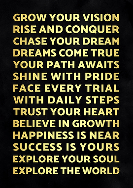 Path to Success and Self-Discovery : Motivational Quote Poster