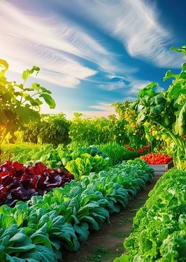 Vegetable Garden Sunset