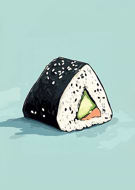 Sushi Roll with Avocado and Salmon