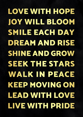 Love, Hope, and the Path to Joy : Quote Poster