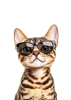 Cool Ocicat in Sunglasses