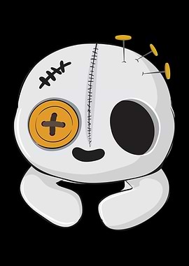 Scary Puppet Face Cute Stitched Doll