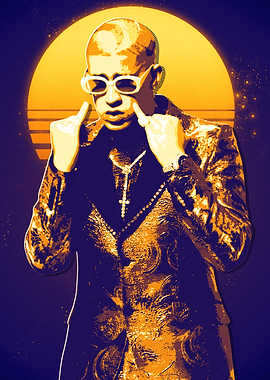 Bad Bunny Retro Portrait