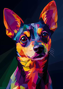 Dog Portrait in Low Poly Style